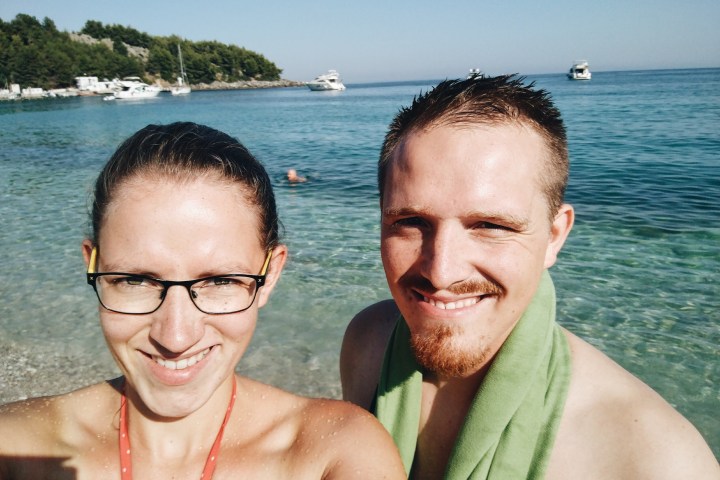 Strand Himare Albaniens